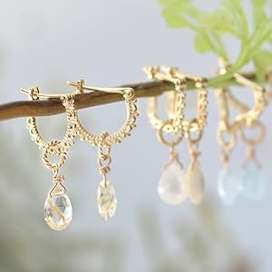 Amazon.co.jp: [sowi] フープ ピアス スクエア( K10 / レース
